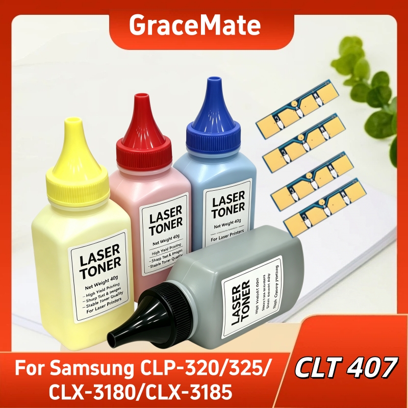 Laser Toner Powder - مسحوق شريحة الحبر CLT-407 لخراطيش الحبر