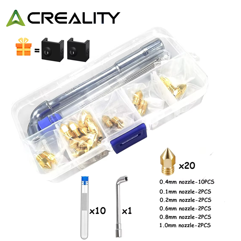 Creality Printer Ender 3 - كرياليتي 20 قطعة MK8 فوهة نحاسية